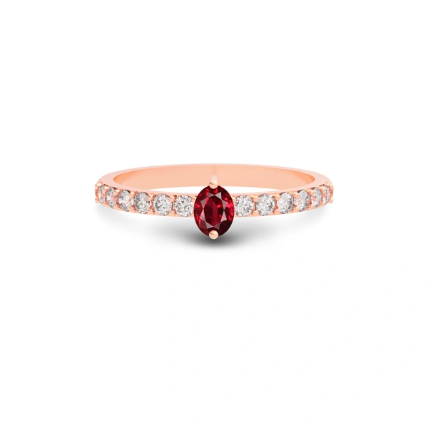 Ruby Rose Gold Ring R20