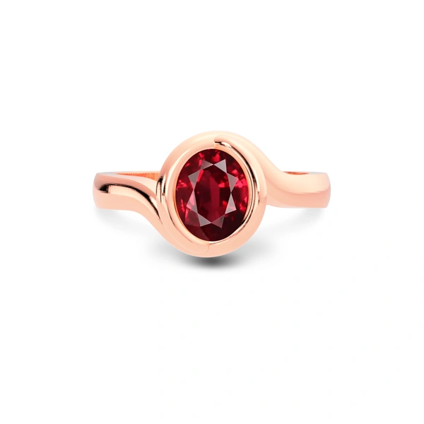 Ruby Rose Gold Ring R22