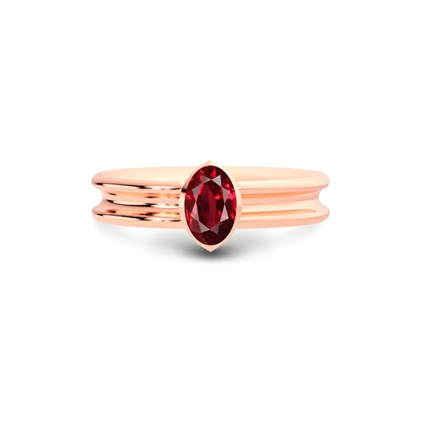 Ruby Rose Gold Ring R24