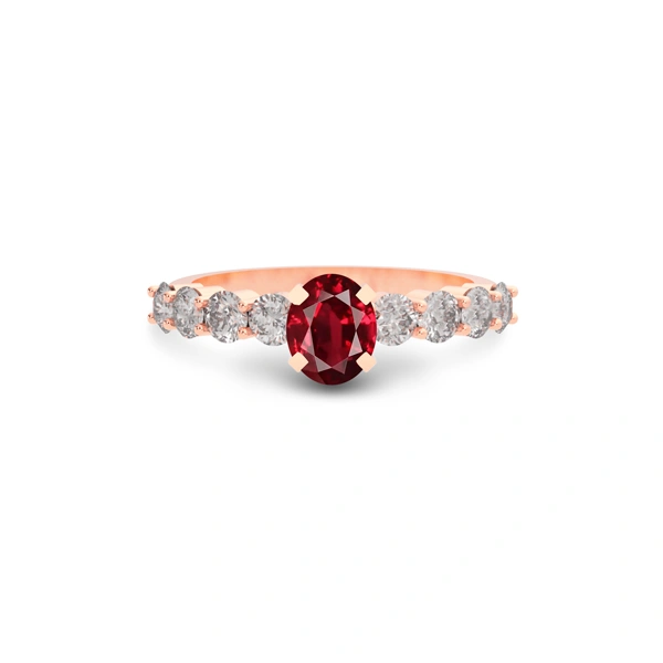Ruby Rose Gold Ring R29