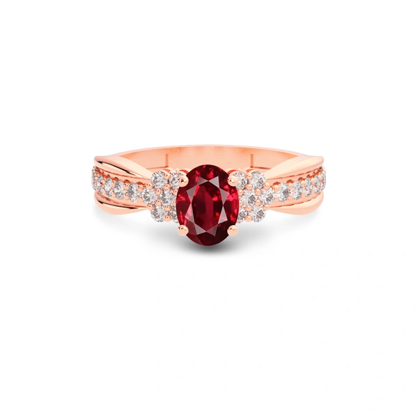 Ruby Rose Gold Ring R31