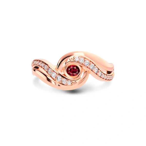 Ruby Rose Gold Ring R32