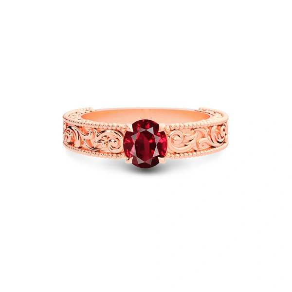 Ruby Rose Gold Ring R33