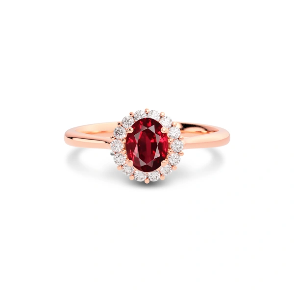 Ruby Rose Gold Ring R35