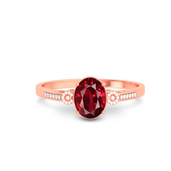 Ruby Rose Gold Ring R37