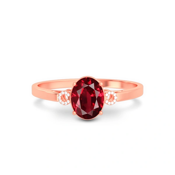 Ruby Rose Gold Ring R38