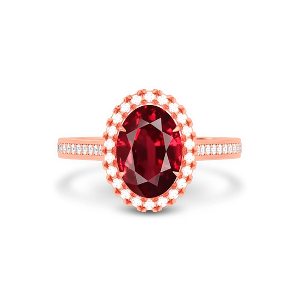 Ruby Rose Gold Ring R40
