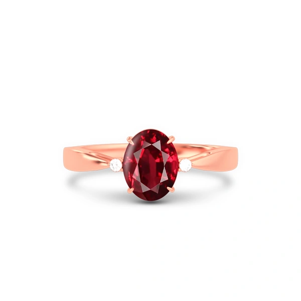 Ruby Rose Gold Ring R42