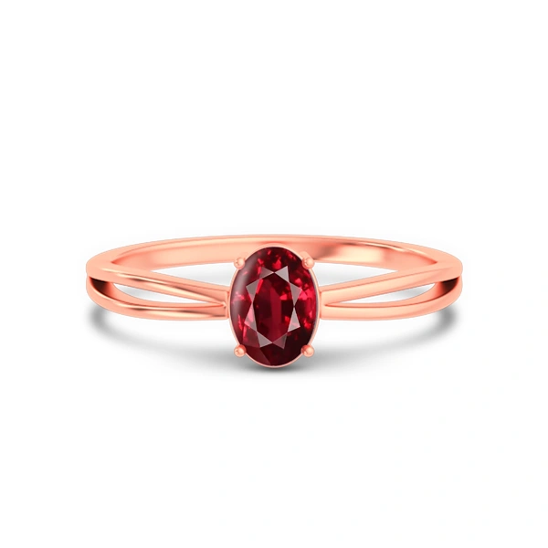 Ruby Rose Gold Ring R43