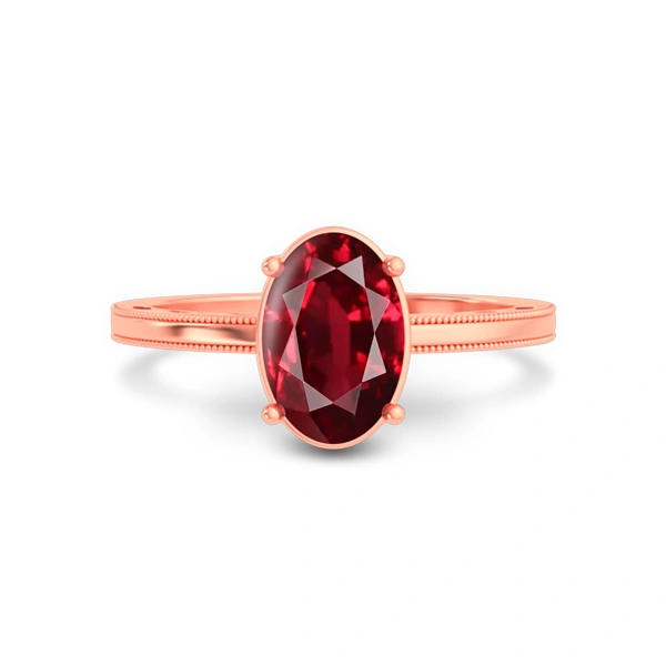 Ruby Rose Gold Ring R48