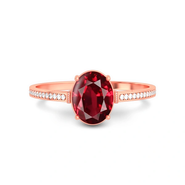 Ruby Rose Gold Ring R50