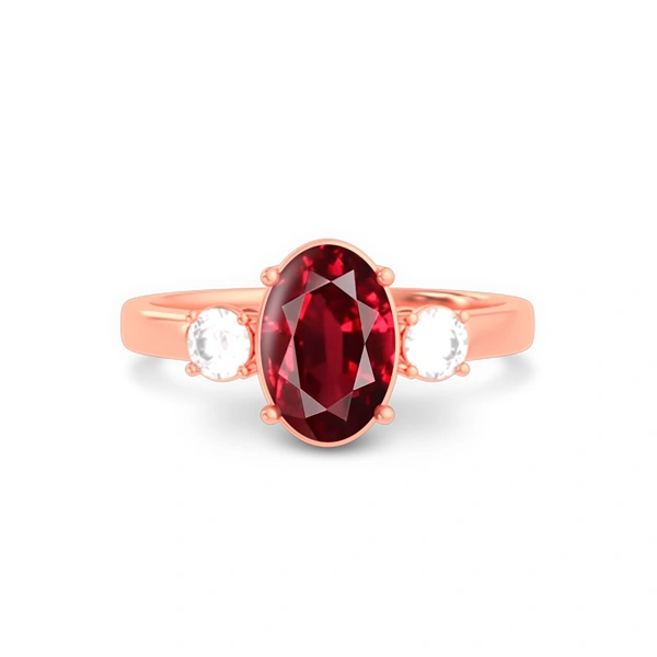 Ruby Rose Gold Ring R51