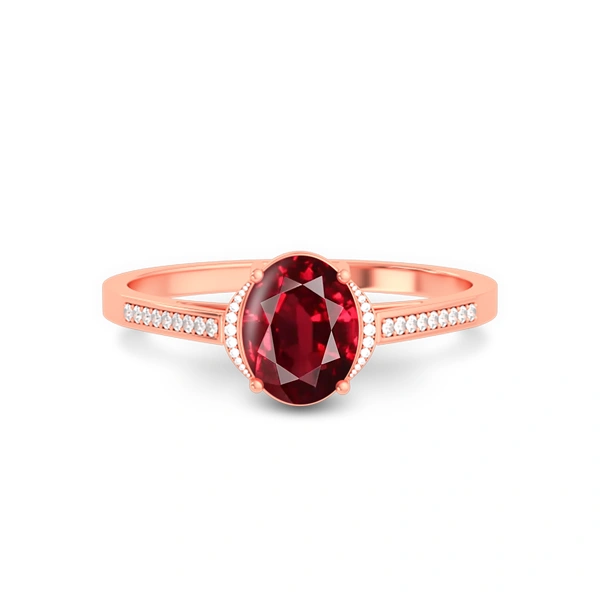 Ruby Rose Gold Ring R53
