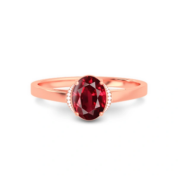 Ruby Rose Gold Ring R54