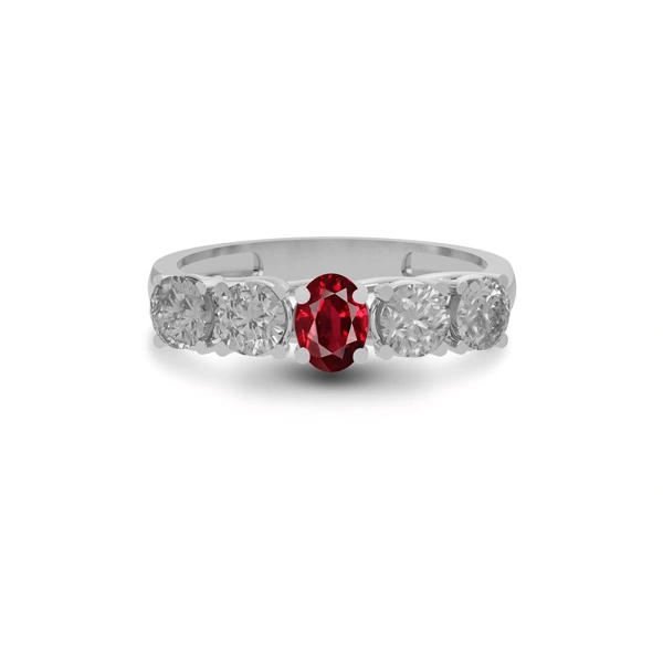 Ruby Sterling Silver Ring R10