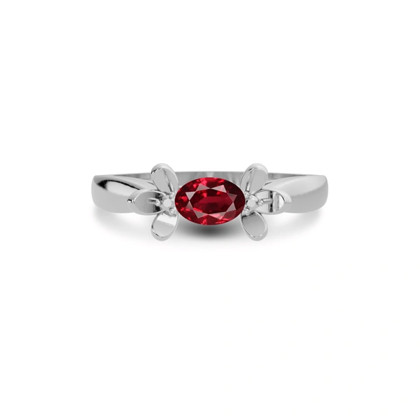 Ruby Sterling Silver Ring R12