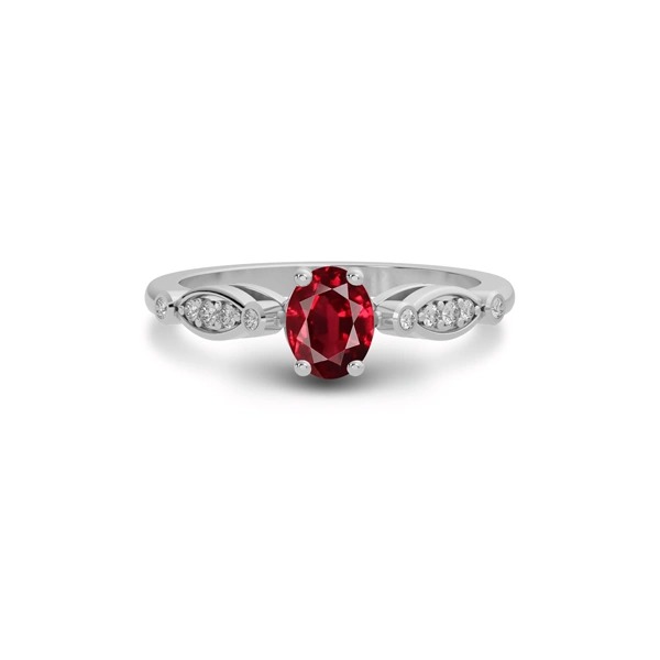 Ruby Sterling Silver Ring R15
