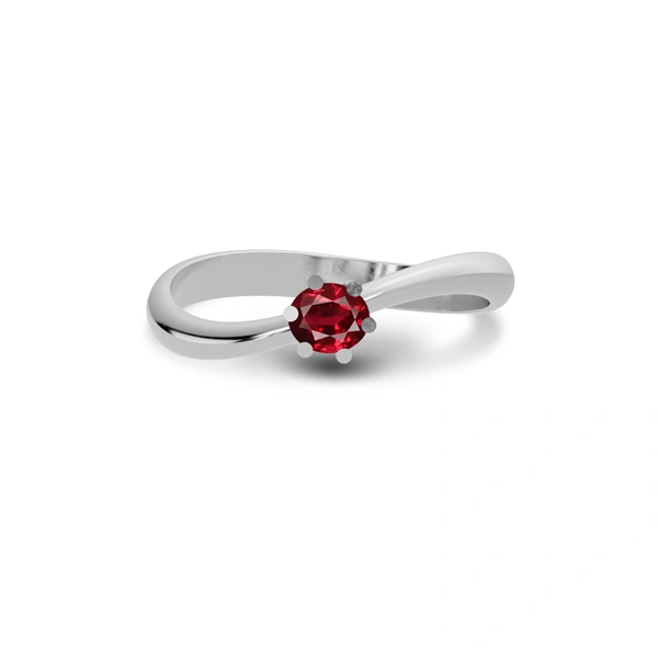 Ruby Sterling Silver Ring R17