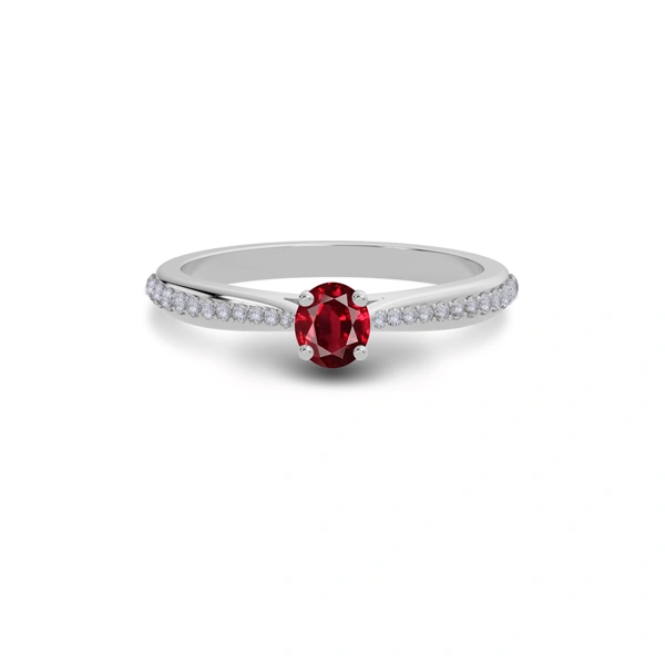 Ruby Sterling Silver Ring R25
