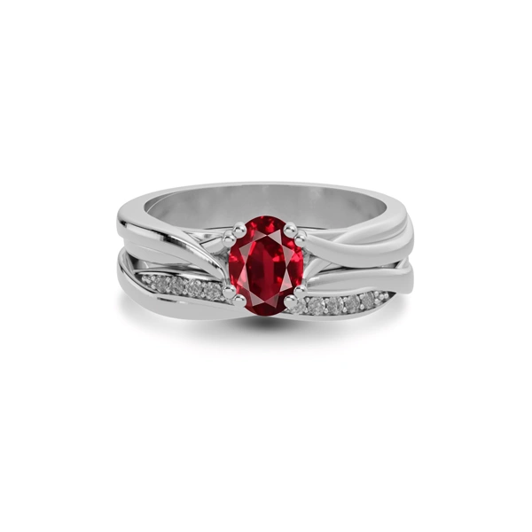 Ruby Sterling Silver Ring R27
