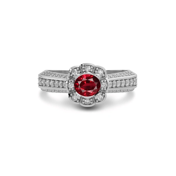 Ruby Sterling Silver Ring R30