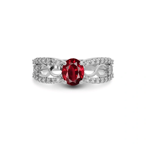 Ruby Sterling Silver Ring R34