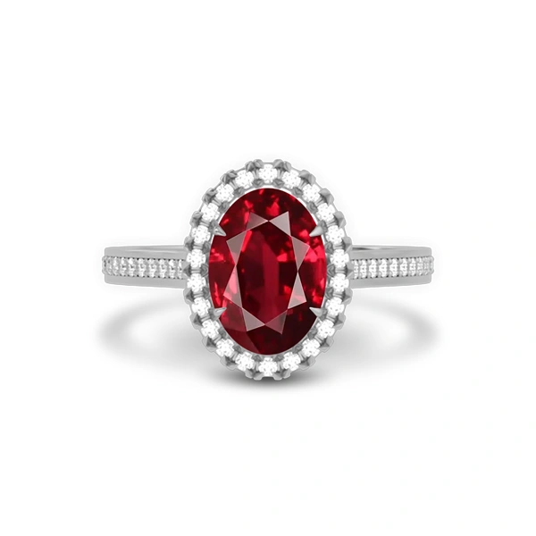 Ruby Sterling Silver Ring R40
