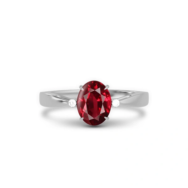 Ruby Sterling Silver Ring R42