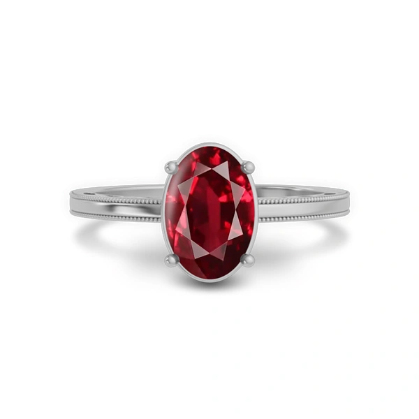 Ruby Sterling Silver Ring R48