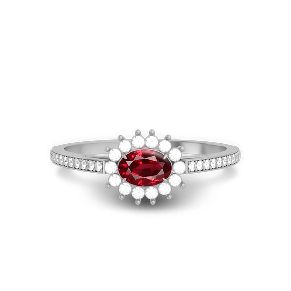 Ruby Sterling Silver Ring R55