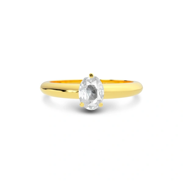 White Sapphire Gold Ring