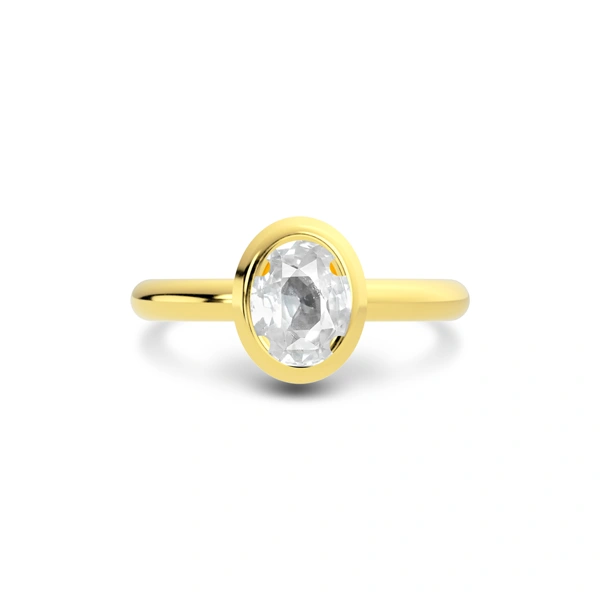 White Sapphire Gold Ring