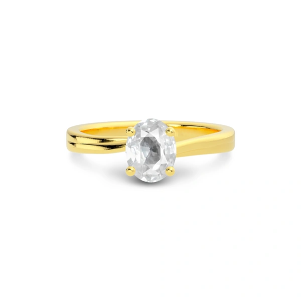 White Sapphire Gold Ring