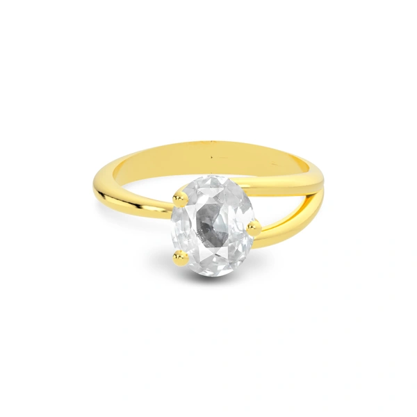 White Sapphire Gold Ring