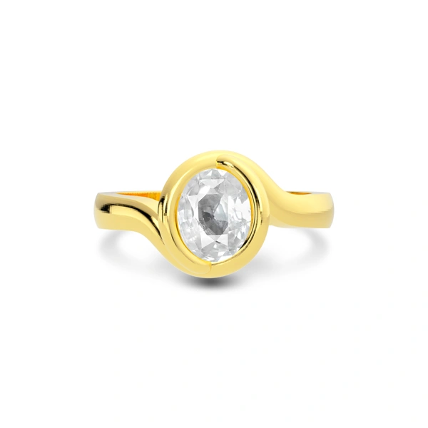White Sapphire Gold Ring