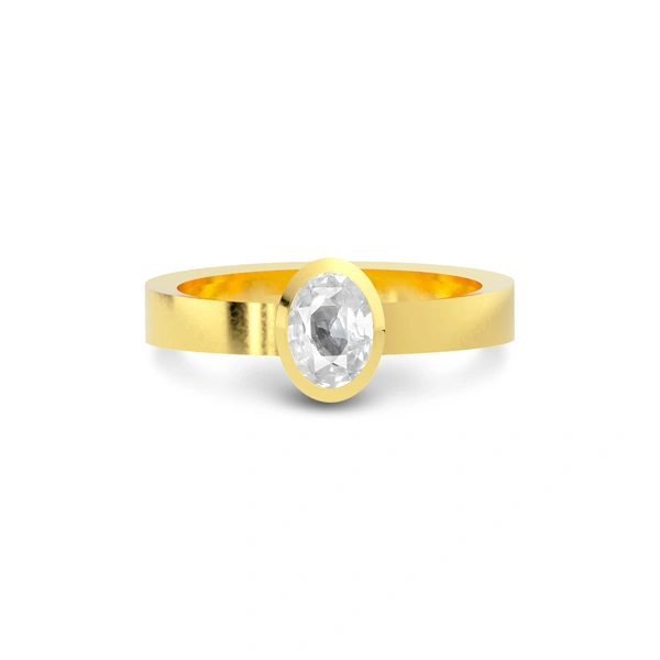 White Sapphire Gold Ring