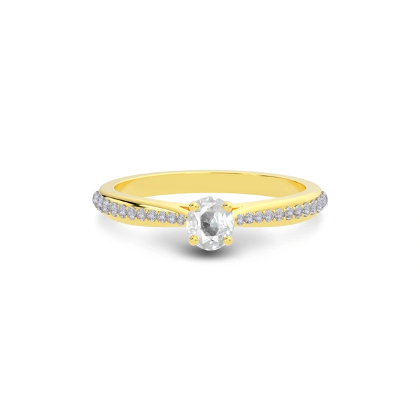 White Sapphire Gold Ring