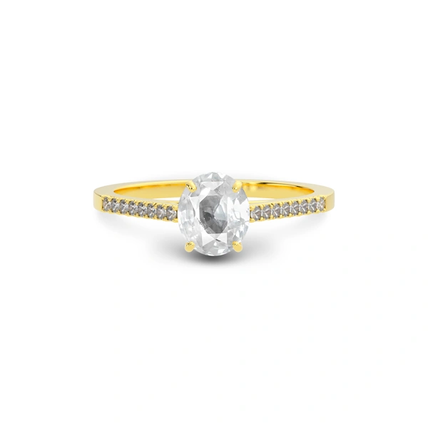 White Sapphire Gold Ring