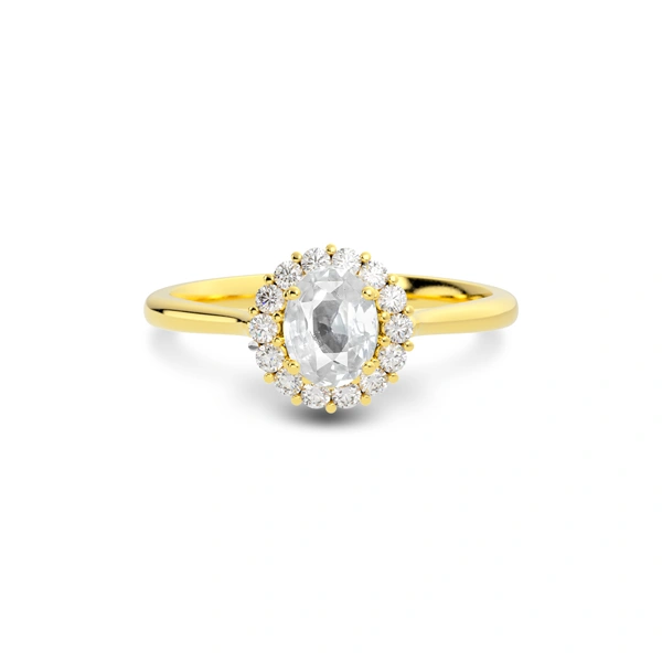 White Sapphire Gold Ring