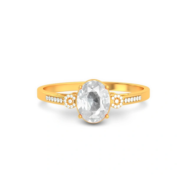 White Sapphire Gold Ring