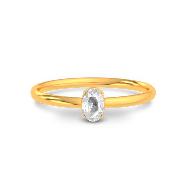 White Sapphire Gold Ring