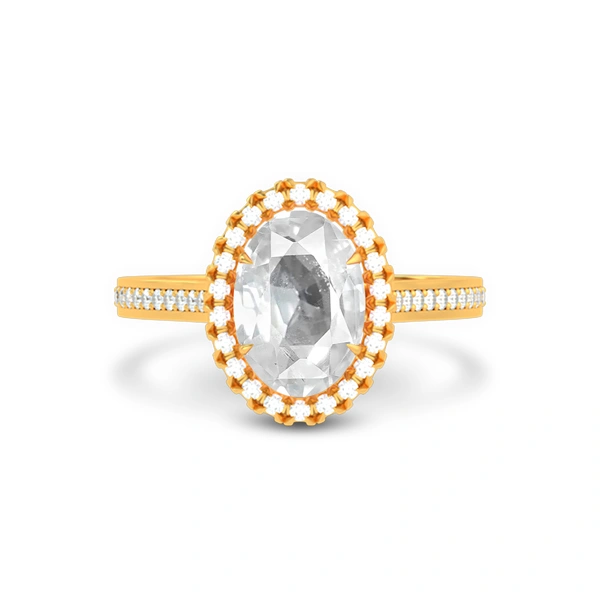 White Sapphire Gold Ring