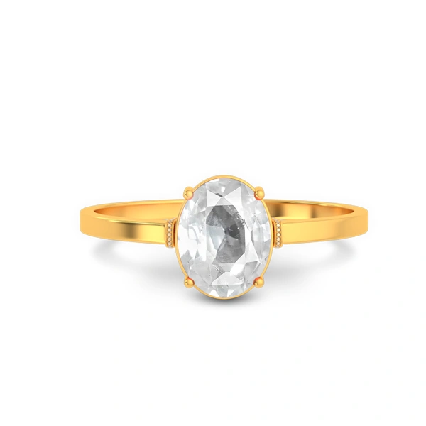 White Sapphire Gold Ring
