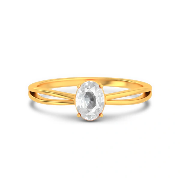White Sapphire Gold Ring