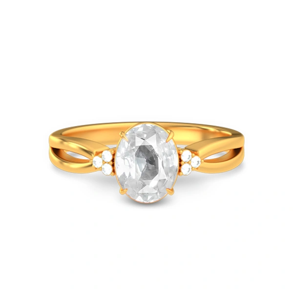 White Sapphire Gold Ring