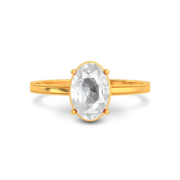 White Sapphire Gold Ring