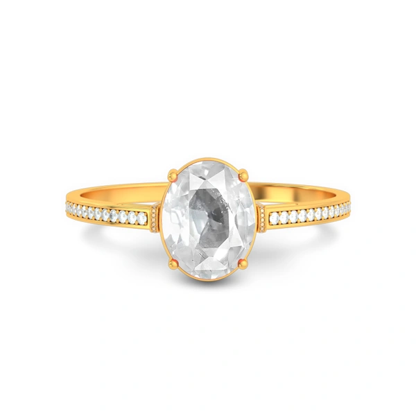 White Sapphire Gold Ring