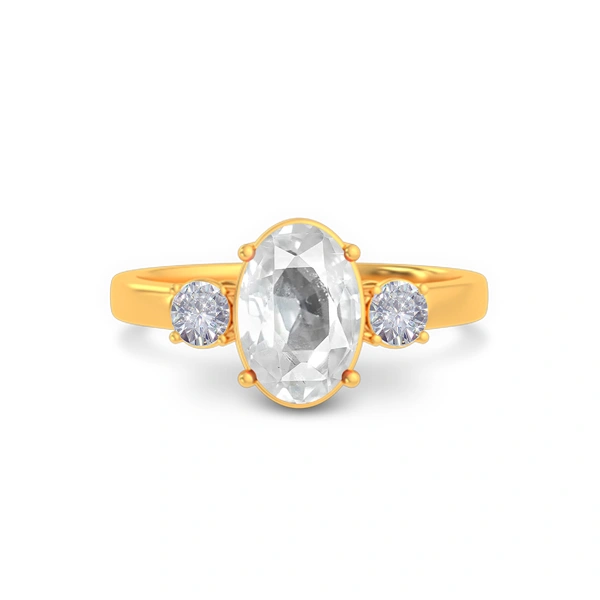 White Sapphire Gold Ring