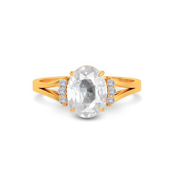 White Sapphire Gold Ring