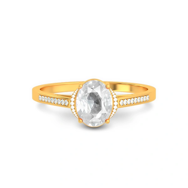 White Sapphire Gold Ring